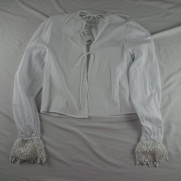 H&M DIVIDED Women White Long Sleeves Top Size S - Picture 6 of 11